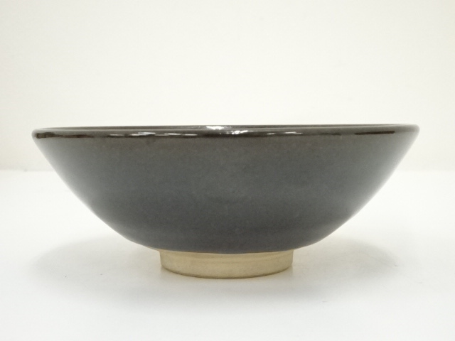 ♥油滴天目　茶碗　⑪　【内田邦夫】　共箱　仕覆　付き　茶道具　骨董　古玩 道具 ] - 道具 京焼 内田邦夫造 窯変天目釉茶碗（共箱） | 宗
